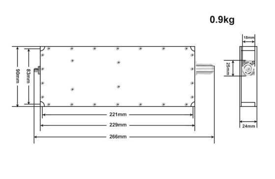 N-end PA 1200-1500 MHz high power 100W  RF power amplifier module counter  UAV FPV