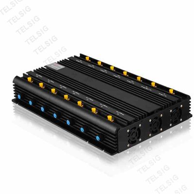 Askeri Standart Cep Telefonu Ağı Jammer, 14 Kanallı Wifi Karıştırıcı Cihazı