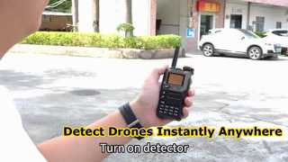 Hand held drone detector